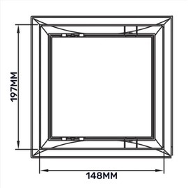 White Access Panel, Revision Door, Gas Water Electricity Service Inspection Hatch Cover, Tough and Durable ABS Plastic, Resistant to Chemical Agents and Temperature (150mm x 200mm)