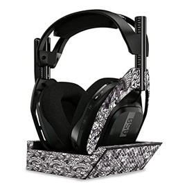 MightySkins Carbon Fiber Skin Compatible with Astro A50 Wireless Headphones + Base Station (Gen 4) - Angry Koi | Protective, Durable Textured Carbon Fiber Finish | Easy to Apply | Made in The USA