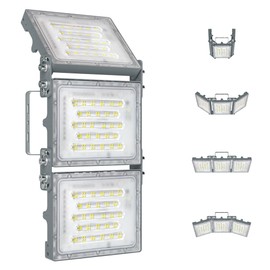 STASUN 300W LED Flood Light, Mini Series Outdoor Floodlight, 30000LM 6000K Daylight White, IP66 Waterproof, 3 Adjustable Heads, LED Exterior Flood Lights for Backyard, Driveway, Garage, Patio, Barn