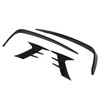 4Pcs Glossy Black Front Bumper Fog Light Eyebrow Cover Trim