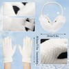 Gvhntk Winter Ear Muffs Warm Gloves Set for Women Adjustable