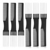 6 Pcs Hair Comb with Metal Comb Pick, Pick Combs