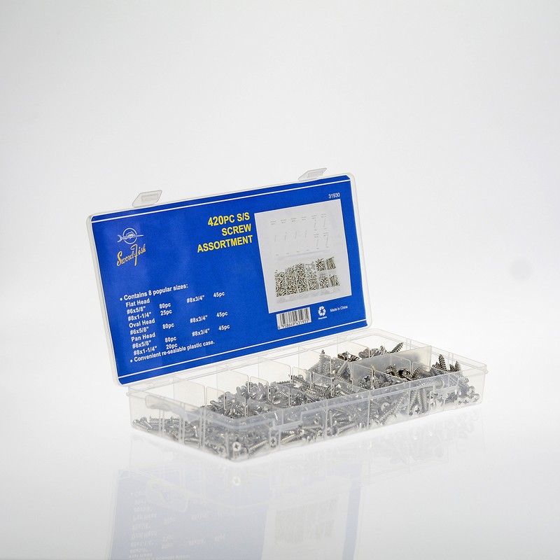 SWORDFISH 31930-420pc Stainless Steel Screw Assortment