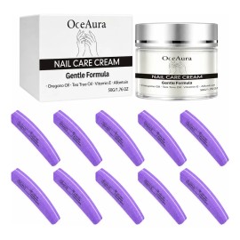 Lj Oceaura Crema Para Unas 50g + 10 Limas Buffer Media Luna