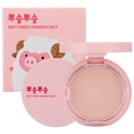 Me Factory Pusung Pusung Powder Pact 9g, pink, 1 pc / 미팩토리 뿌숭뿌숭 파우더 팩트 9g, 핑크, 1개