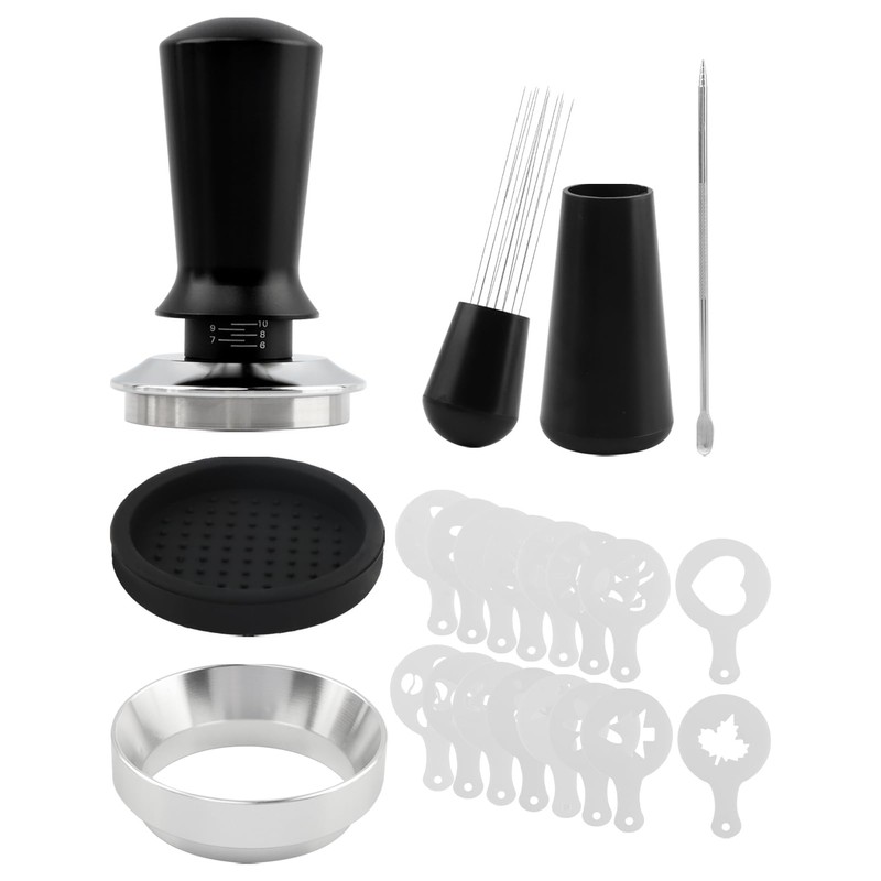 51mm Espresso Tool Kit, Spring-Loaded Tamper, WDT Tool & Dosing