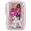 Depesche 10806 TOPModel Filled 3-Compartment Pencil Case Bling with Poodle