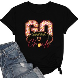 Football Shirts for Women Game Day Tshirt Vintage Leopard Soccer Splatter Graphic Tee Team Fan Gifts Tops