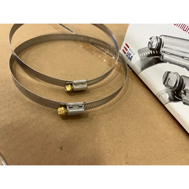 BREEZE 6" Hose Clamps, Diameter Range 4.125" to 7", Quantity