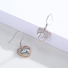 ZIPPICE Earrings for Women 925 Sterling Silver Animal Earrings Animal Jewellery Gift for Women Ladies, Sterling Silver