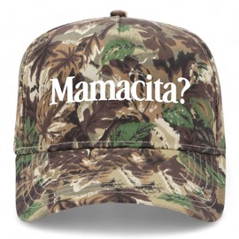 Mamacita? Vintage Trucker Hat | Nic Huda Funny Quote | Premium Snapback Baseball Hat for Men & Women (US, Alpha, One Size, Camo)
