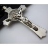 European LARGE 3" CROSS pendant 925 STERLING SILVER 4 MM