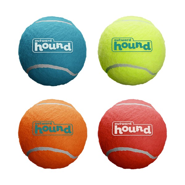 Outward Hound Squeaker Ballz Fetch Dog Toy, Large, 4 count