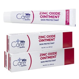 Dynarex Zinc Oxide Ointment, Protective Skin Barrier Ointment, Soothes, Prevents, and Relieves Diaper Rash, Chaffed Skin, and Irritation, White, 3 – 1 oz. Tubes