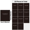Matte Soap Dispensers with 22 Black Waterproof Labels and Walnut