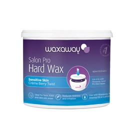 Waxaway Salon Pro Creme Berry Twist Hard Wax 400ml for Professional Salon Quality Hair Removal from your Home