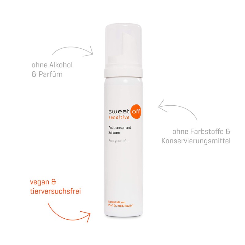 Sweat-Off Sensitive Antiperspirant Foam 75 ml Against Sweating, Foam Against