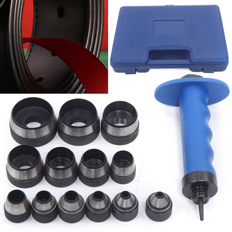 14pcs Hollow Punch Kit Gasket Hole Punch Set 5mm to