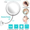 Gazaar Lighted Makeup Mirror, 10X Magnifying Makeup Mirror with Suction