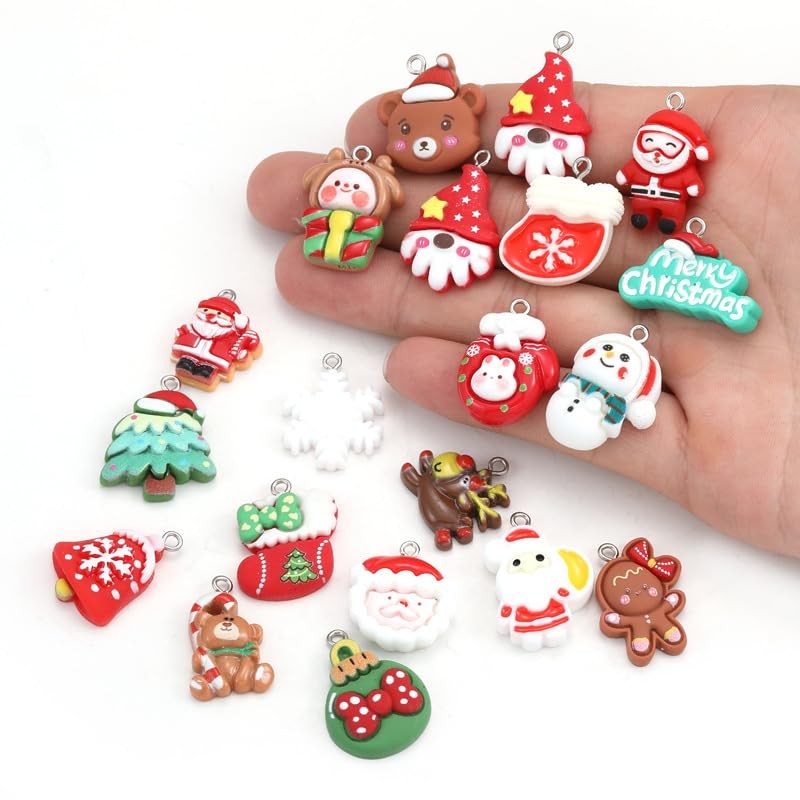 Viojrlly Mini Christmas Pendant, Winter Decoration, Christmas Beads, Christmas DIY