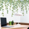 Mestiker Decorative Plants, Wall Sticker, Green Rattan, Leaves Wallpaper, Removable,