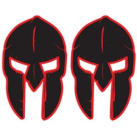 Gladiator Spartan Fender Decal Sold as Pair Black with Red Outline Perfect for Wrangler Gladiator JT Owners