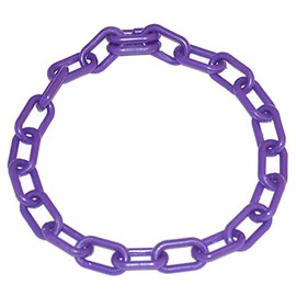 Plastic Chain Goat Animal Collars 1 1/2" X 3/4" Links 20", 28" & 36" Long (Purple, Medium 28")
