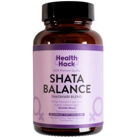 Health Hack Shata Balance | Apoyo Holístico y Natural para Bienestar Hormonal Femenino | Con Shatavari, Maca, Diindolilmetano, Vitaminas E y D, Curcuma y Pimienta Negra | Adaptógeno para Mujer