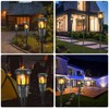 Solar Torch Light with Flickering Flame, 4 Pack Waterproof Bamboo
