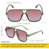 SHEEN KELLY Trendy Pilot Sunglasses for Women Men Retro Square