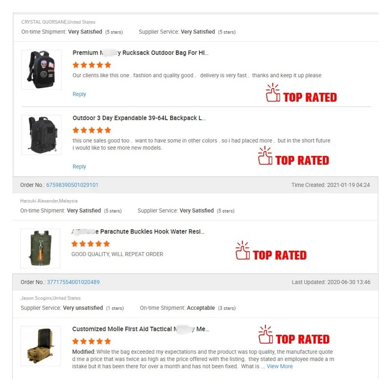 Tactical Backpack 35L Molle System Waterproof Gym Bag Hiking Trekking