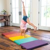 HearthSong 5-Panel Colorful Rainbow Folding Kids' Gymnastics Tumbling Mat for