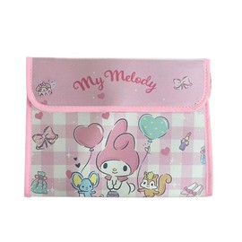 BOTATA Sanrio PU Leather Maternal and Child Notebook Case, Bellows Type, Multi Case, Card and Passbook Storage, Interior Pocket, 6.7 x 9.1 inches (17 x 23 cm), #05: Pink