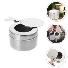 4PCS Fuel Holder with Safety Cover, Stainless Steel Chafer Fuel Cans with Handle, Multifunction Stove Food Parties Warmer Fuel Cans Box for Buffets and Catering Events