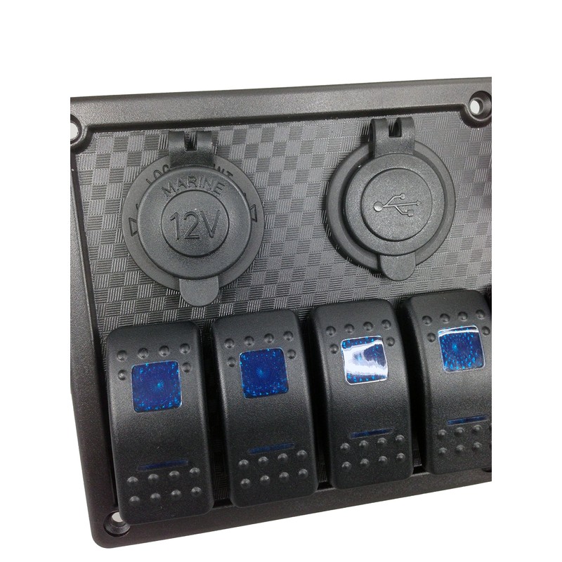 Pactrade Marine Car RV Boat Truck 8 Gang Blue LED