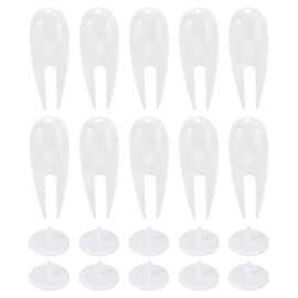 PATIKIL Golf Divot Repair Tool, 18 Pack Plastic Golf Divot Tool Golf Green Divot Fork with Ball Marker for Golf Golfer Repairing, White