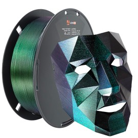 LOVOON 3D Printing PLA Filament 1.75mm Sparkle Glitter, Burnt Titanium 3D Printer Filament, Sparkle in Sunlight Filament, Subtle Glitter Under The Light, Galaxy Green, 1KG(2.2lbs)/Spool