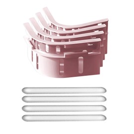 AUOQZ 4Pcs Bed Sheet Holder with Lock Strips, Mattress Bedding Sheet Fasteners Clips Fitted Bedsheet Corner Holders to Keep Fitted Sheets In Place (Pink)