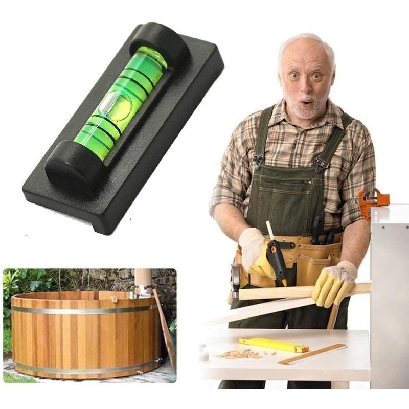 Black 1 x G6L2 Portable Magnetic Spirit Level Small Mini