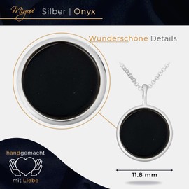 miyou Gold-Plated Women's Necklace with Pendant - Celebrity Necklace Made of 925 Silver - Delicate Chain - Fashionable Gemstone - Women's Jewellery - Silver - Elegant - Set