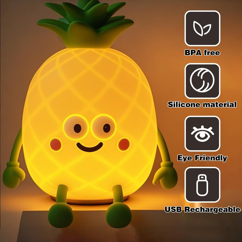Yesinaly Silicone Night Light for Kids Nursery - Dimmable Touch