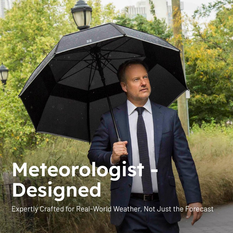 Weatherman Umbrella - Stick Umbrella - Windproof Umbrella Resists Up