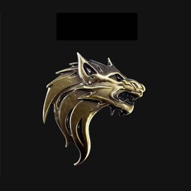 Altipia Motorcycle Emblem Sticker Car Deco Tuning Wolf Black / 오토바이 엠블럼 스티커 자동차 데코 튜닝 늑대 블랙