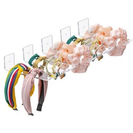 3 Pcs Acrylic Headband Holders Clear Wall Headband Display Organizer Hairband Storage Holder Hair Ties Hanging Rack Wall Mount Jewelry Holder for Women Girls