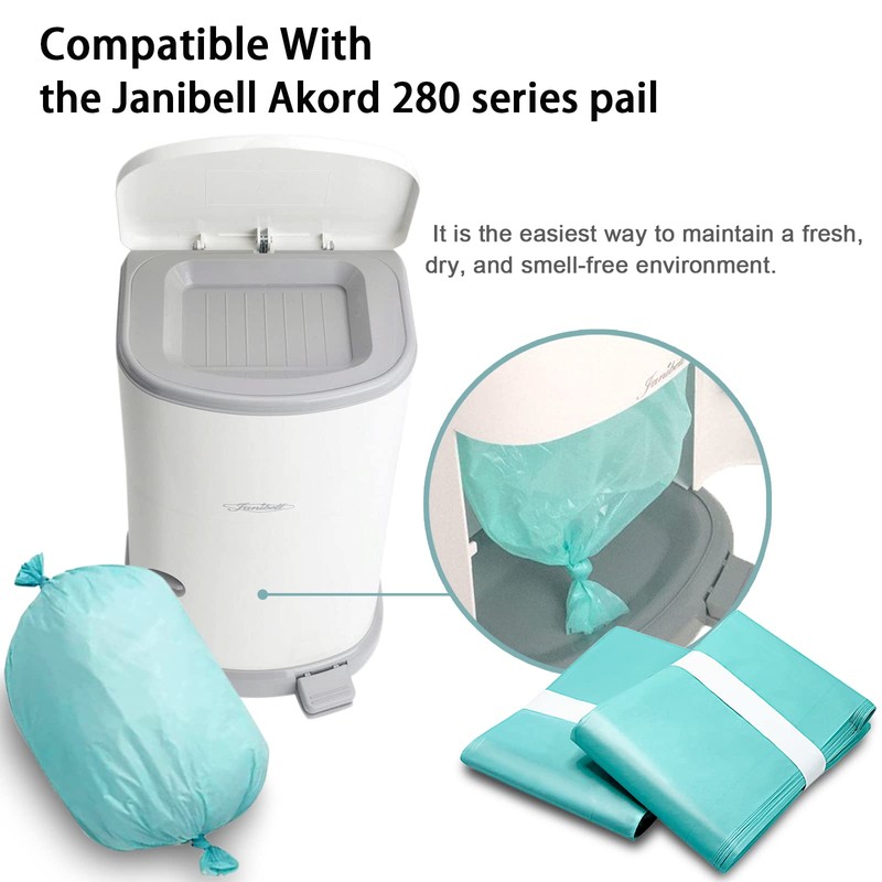 6 Pack of Diaper Disposal Liners Compatible with Janibell Brand