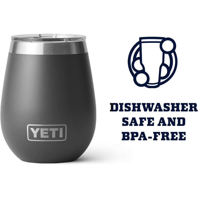 YETI Rambler 10 oz Wine Tumbler, Vacuum Insulated, Stainless Steel