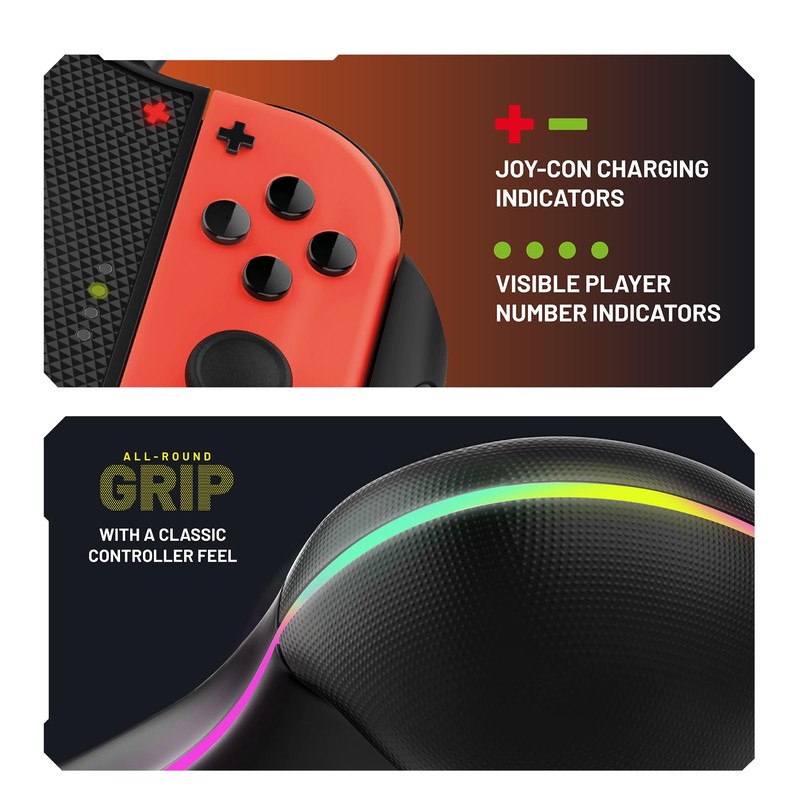 STEALTH Light-Up Play & Charge Comfort Controller Compatible with Switch