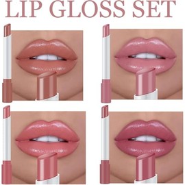 4 PCS Labiales, Balsamo Labial, Labial Hidratante, Mate Lápiz Labials, Labials Impermeable sin Decoloración Cosméticos,Tinte de labios para mujeres (03, 4PCS)