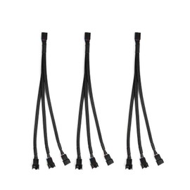 Watlikeup 4-Pin Fan Splitter,3 PCS PWM Fan Splitter,1 to 3 Converter for Computer PC Fan Power Cable,Fan Splitter Cable for Computer Case 4 Pin Cooling Fan Cable