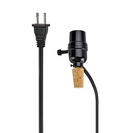 Aspen Creative 21019, Make-A-Wine Bottle Lamp Kit in Black, 1 Pack